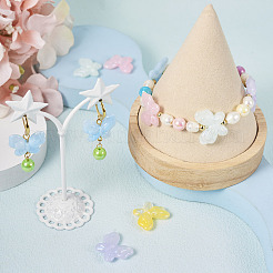 70шт 7 цвета непрозрачные акриловые бусины&nbsp;OACR-TA0001-24