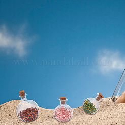 6 шт. 3-х стилистический массивный стеклянный шар для украшения бутылки желаний AJEW-DR0001-06
