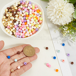 1200 шт. двухцветные матовые непрозрачные акриловые бусины&nbsp;OACR-PA0001-13