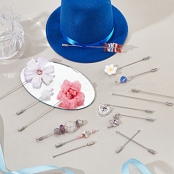 30 шт. 6 стиля фурнитура для броши из нержавеющей стали с плоской головкой и латунные булавки с шарообразными головками с заглушкой&nbsp;FIND-GA0007-42