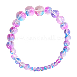 4 стили прозрачные окрашенные распылением стеклянные бусины GLAA-CJ0001-42