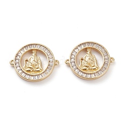 Латунные соединители с прозрачным кубическим цирконием&nbsp;KK-C100-42G