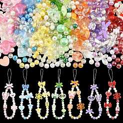 100 шт. 18 вида прозрачных и непрозрачных акриловых бусин&nbsp;MACR-FS0002-40