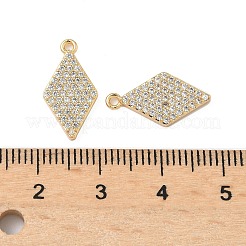 Латунные микропаве прозрачные подвески с фианитом&nbsp;KK-S531-16G