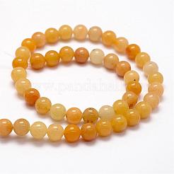 Натуральный старый топаз нефрит бисер пряди G-F364-06-8mm