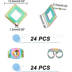 24 шт. ионное покрытие (IP) 304 нержавеющая сталь гвоздики фурнитура для сережек STAS-UN0040-06