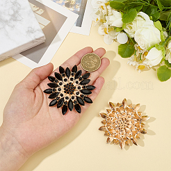 2шт. брошь-цветок из акрила с легким золотым сплавом в 2 цветах&nbsp;JEWB-OC0001-08