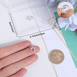 2 шт. 925 кольца-пружинки из стерлингового серебра STER-BBC0006-97A