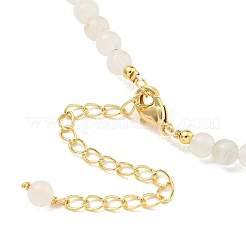 Круглые ожерелья из бисера из натуральных смешанных драгоценных камней NJEW-M214-07G