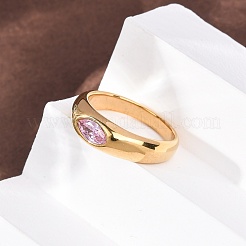 Кольца для пальцев из нержавеющей стали 304 с широким ободком&nbsp;RJEW-F201-03G-01