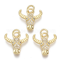 Латунные микро проложить кубического циркония подвески&nbsp;ZIRC-S067-005-NF