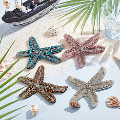 4 шт. 4-цветные аксессуары для украшения из стразов&nbsp;PATC-MA0001-04