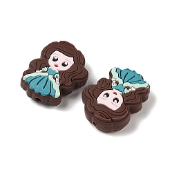 Фокальные бусины из пищевого силикона принцессы&nbsp;SIL-A008-05D