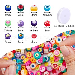 11 стиль бусин из полимерной глины ручной работы CLAY-SZ0001-74