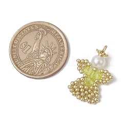 Подвески-ангелы из стеклянных бисеров&nbsp;PALLOY-MZ00652-06