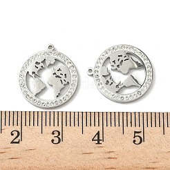 Подвески из нержавеющей стали 304 со стразами STAS-V015-08P