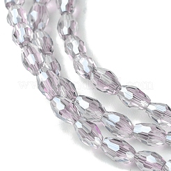 Прозрачные стеклянные бусины гальваническим пряди GLAA-K064-04A-PL01