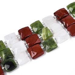 Нити бусин из натурального канадского нефрита G-T144-18A-01