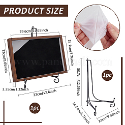 1шт прямоугольные презентационные коробки из МДФ с видимым акриловым окном CON-FG0001-19