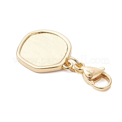 Плоские круглые подвесные украшения из латунной эмали&nbsp;HJEW-JM04445