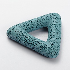 Большие треугольные подвески из синтетического лавового камня&nbsp;G-O025-04B