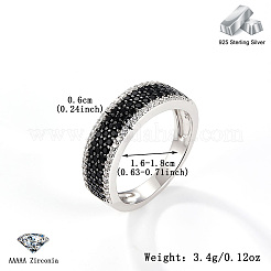 925 серебряное кольцо с кубическим цирконием в микропаве BA1070-2