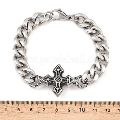 Браслеты из кубинской цепной цепи из нержавеющей стали 304 BJEW-D379-04ASP