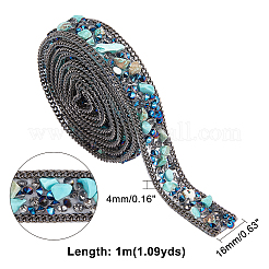 Отделка стразами из смолы Hotfix и бисером&nbsp;DIY-WH0188-14