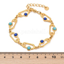 Браслеты-цепочки из нержавеющей стали 304 в стиле бохо для женщин BJEW-M082-01G-01