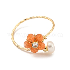 Латунные открытые кольца манжеты RJEW-K265-01G