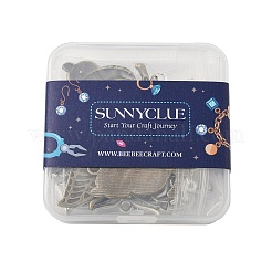 14 шт. 7 стиля подвески из сплава в тибетском стиле с кабошонами FIND-SC0006-83