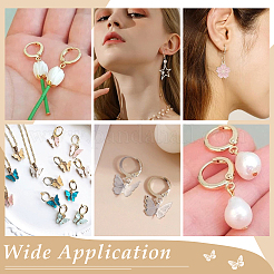 40 шт. латунная фурнитура для сережек-колец&nbsp;KK-UN0002-42