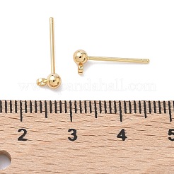 Застежки для круглых латунных сережек-гвоздиков&nbsp;XGR0050G-38G