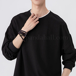 1 шт. кожаные шнуры-браслеты/цепочки-ремни&nbsp;BJEW-CL0001-19