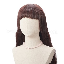 Ожерелья из бусин с натуральным розовым кварцем NJEW-JN04225-01