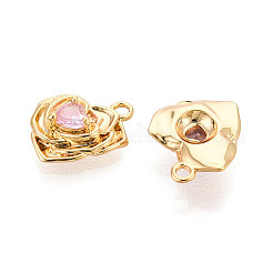 Латунные микро проложить кубического циркония подвески&nbsp;KK-N263-58G