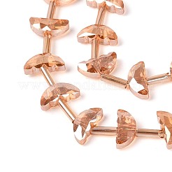 Гальванизируйте прозрачные стеклянные бусины&nbsp;EGLA-H112-05HP-04