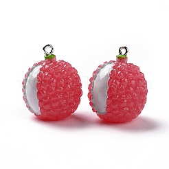 Подвески из непрозрачной смолы с фруктами&nbsp;RESI-H144-06