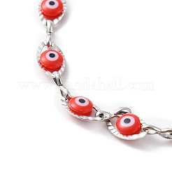 Колье с пластиковой цепочкой от сглаза&nbsp;NJEW-H169-03P-03