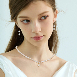 1 нить бусин из натурального культивированного пресноводного жемчуга&nbsp;PEAR-HS0001-18