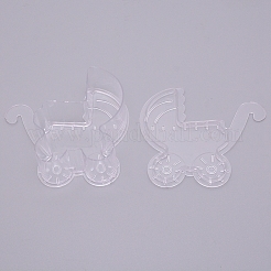 Прозрачные пластиковые коробки для конфет в форме детской коляски&nbsp;LS-CON-WH0080-52C
