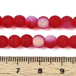 Матовые прозрачные стеклянные бусины&nbsp;GLAA-T032-T6mm-MBB09