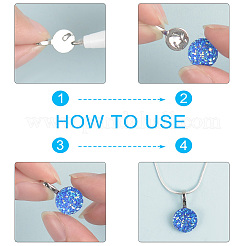 200 шт. 5-цветные литые плоские клеевые накладки для изготовления подвесок FIND-DR0001-48