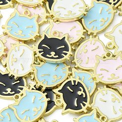 40шт 4 цвета сплава эмалевые подвески&nbsp;ENAM-CJ0004-16