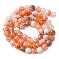 Граненые бусины из натурального огненного агата с треском&nbsp;G-F447-6mm-B03