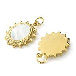 Ионное покрытие (ip) 304 нержавеющая сталь pave shell овальные подвески с соединительными кольцами FIND-Z028-13G