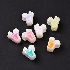 УФ-покрытие Радужные переливающиеся акриловые европейские бусины SACR-E009-25