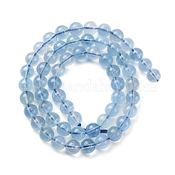 Природные Аквамарин бисер нитей G-P342-10-7mm-A