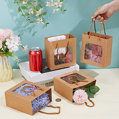 Портативные подарочные пакеты из крафт-бумаги&nbsp;ABAG-BC0001-68B