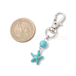 Подвесные украшения из окрашенной синтетической бирюзы&nbsp;HJEW-JM03372-02